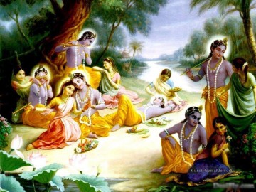 Radha Krishna 1 Hindoo Ölgemälde